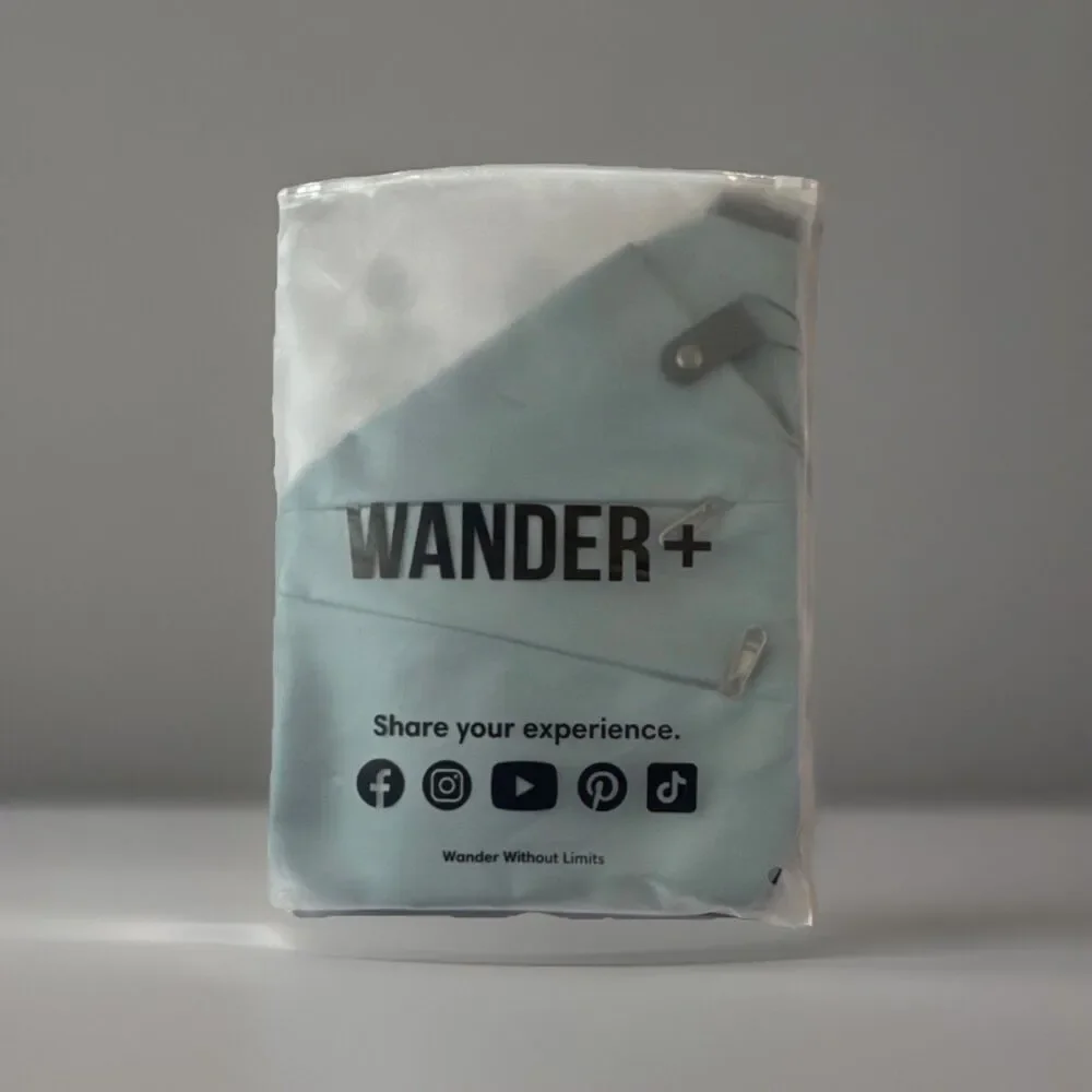 WANDER+ Anti-Theft Travel Bag Light Blue Polyester for Men Travel Style - Picture 1 of 4